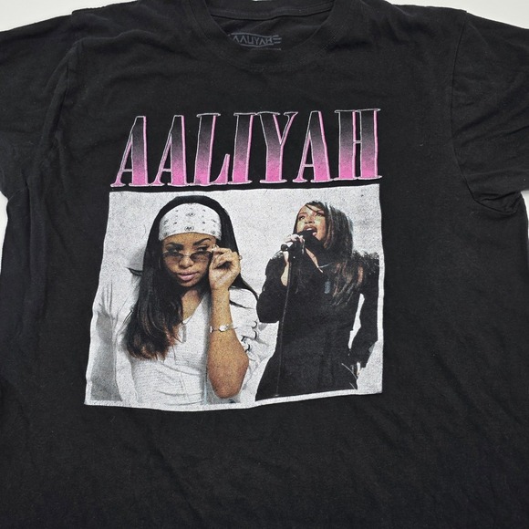 Other - Streetwear Aaliyah Graphic T-Shirt Mens Medium Black Short Sleeve Cotton Tee